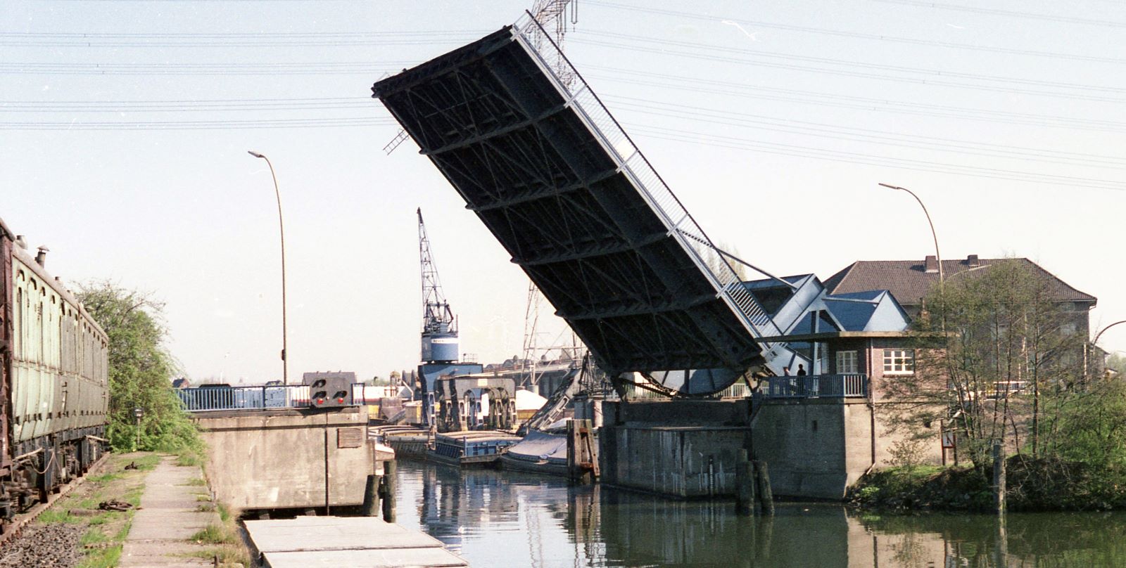 Klappbrücke Nartenstrasse im Jahr 1981. Foto: Foto B Wiesmüller