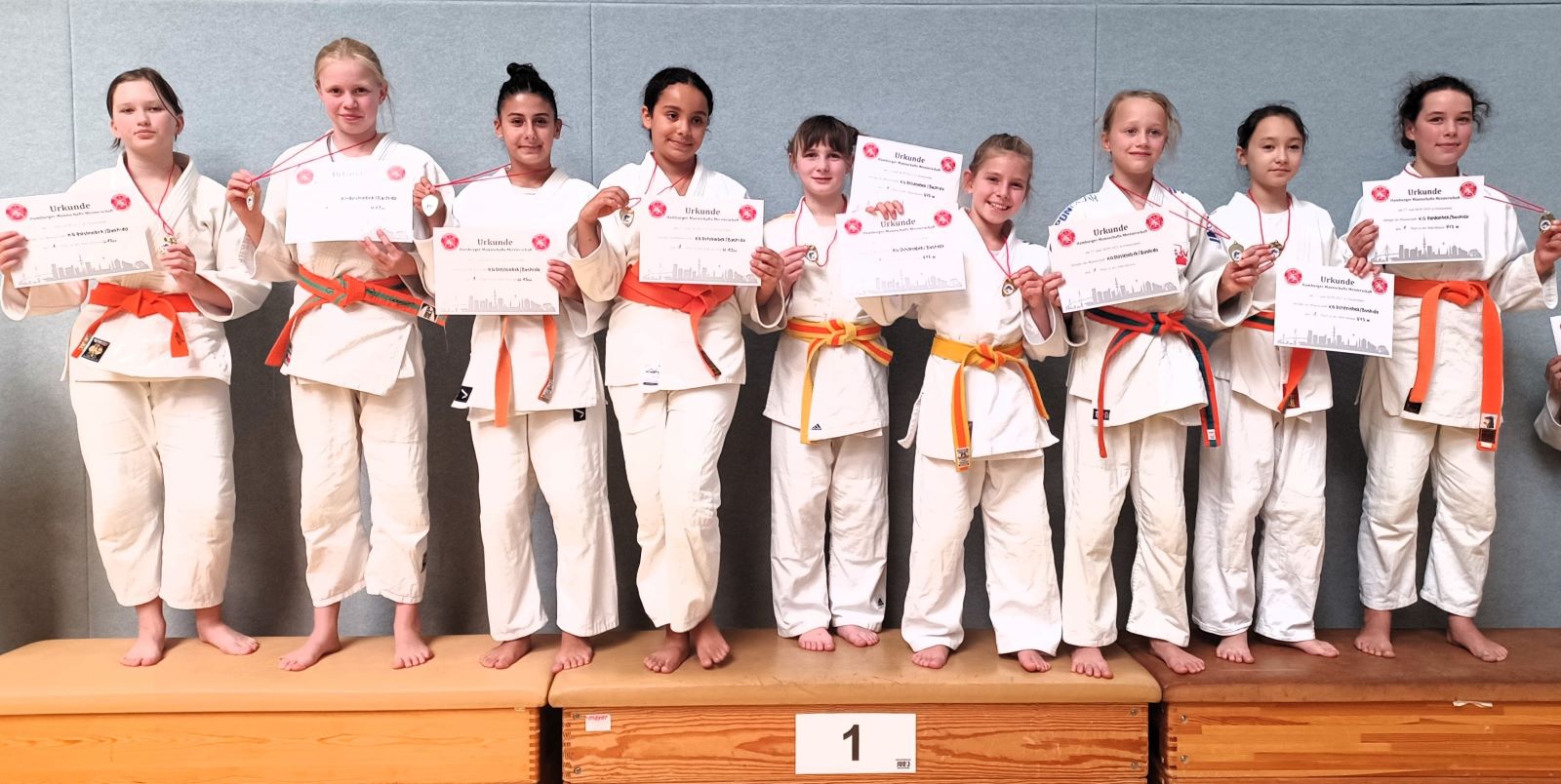 Die jungen Nachwuchsjudoka des KSC haben in gleich zwei Altersklassen Gold bei den Hamburger Titelkämpfen mit der Mannschaft geholt. Foto: privat