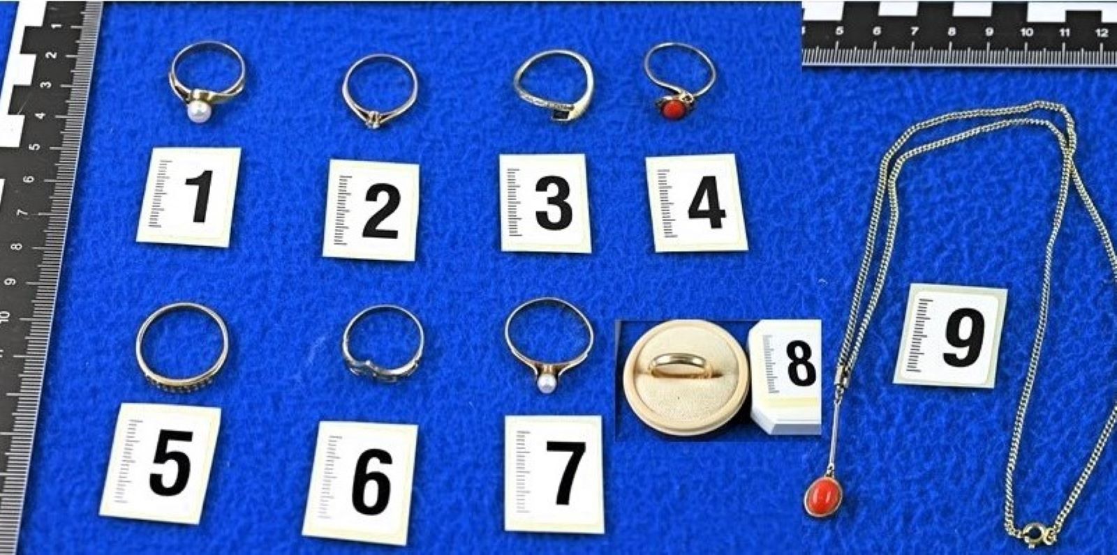 Der sichergestellte Schmuck. Foto: Polizei
