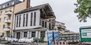 Abrissarbeiten am Bethaus an der Maretstraße gehen voran
