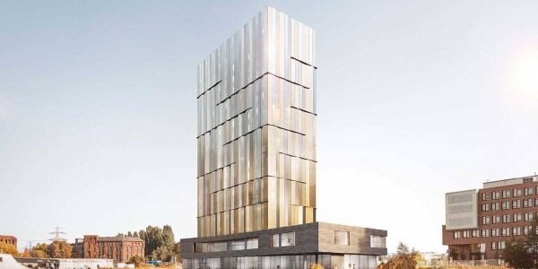 Hotelneubau am Veritaskai soll Funkelfassade bekommen