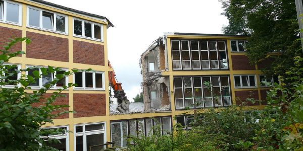 Abriss der Schule "Kersche" bringt Platz für die Goethe-Schule