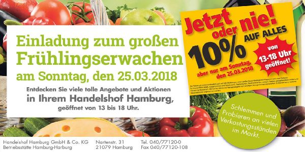 Frühlingserwachen am 25. März: Tolle Aktionen und Angebote im Handelshof