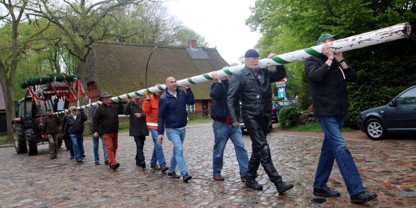 Gelebte Tradition in Marmstorf: Der Maibaum wurde aufgestellt 