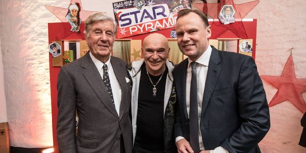 Kaffee-König Albert Darboven, Sponsor der Veranstaltung, Peter Sebastian und Innensenator Andy Grote. Foto: André Zand-Vakili Starpyramide