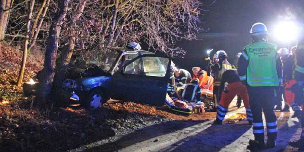 Stelle: Schwerer Verkehrsunfall auf der Kreisstraße 86