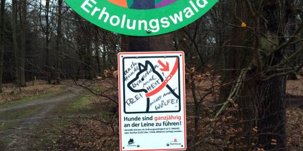 Appelbütteler Forst: Neue Hinweisschilder wurden beschmiert