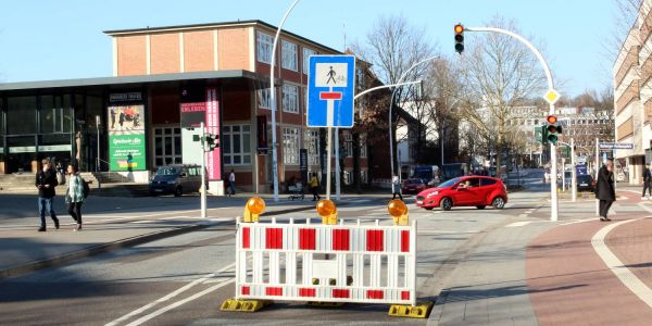 Harburgs neue Baustelle: Knoopstraße eine Woche Einbahnstraße