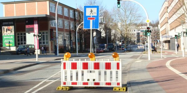 Sielbauarbeiten in der City: Vollsperrung der Knoopstraße