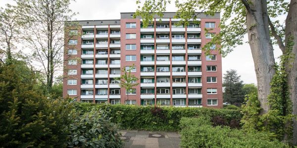 Das Wohnhaus, in dem das Unglück passierte. Foto: André Zand-Vakili Absturz