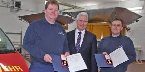 Rettungsmedaille für beherztes Eingreifen bei einem Verkehrsunfall