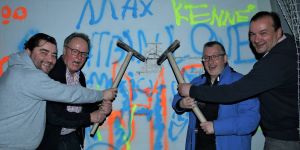 Fette Beats und Vorschlaghammer: 300 Gäste bei Abrissparty des HTB