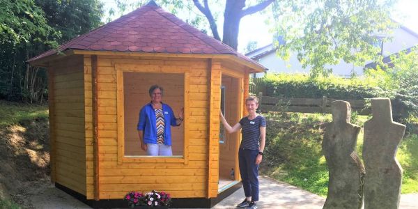 Hospiz errichtet Pavillon: Gartenplatz in Gedenken an Thomas Völsch
