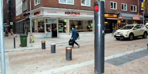 Einfahrt verboten: Neue Polleranlage am Sand ist in Betrieb