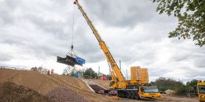 Alte Eisenbahnbrücke an der Kornweide wurde demontiert