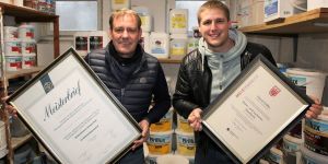 Wie der Vater so der Sohn: Auch Pascal Geffke ist jetzt Malermeister