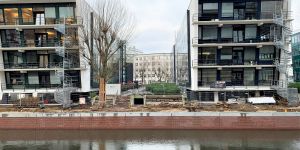 Endspurt am Bahnhofskanal: Sanierung der historischen Uferwand fast fertig