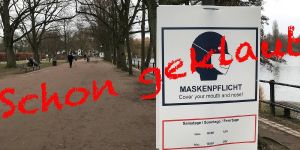 Maskenzwang: Unbekannte entfernen alle Schilder im Harburger Stadtpark