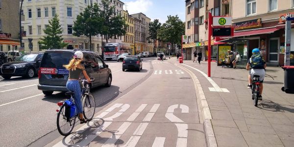 Tempo 30 auf der Heimfelder Straße: Fahrrad-Demo am Sonnabend