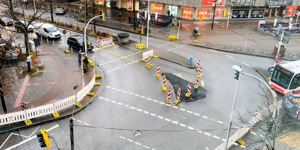 Verlängerung: Schloßmühlendamm bleibt bis 1. Mai Einbahnstraße