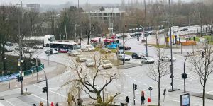 Wasserrohrbruch: Behinderungen an Harburgs größter Kreuzung