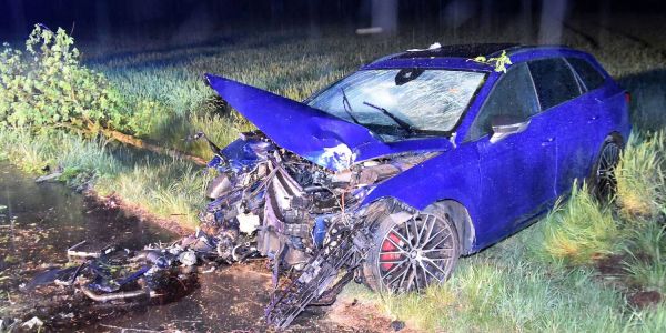 Frontal gegen Straßenbaum geprallt: Schwerer Unfall in Vierhöfen