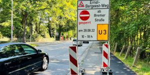 Halbseitige Sperrung: Ernst-Bergeest-Weg wird zur Einbahnstraße