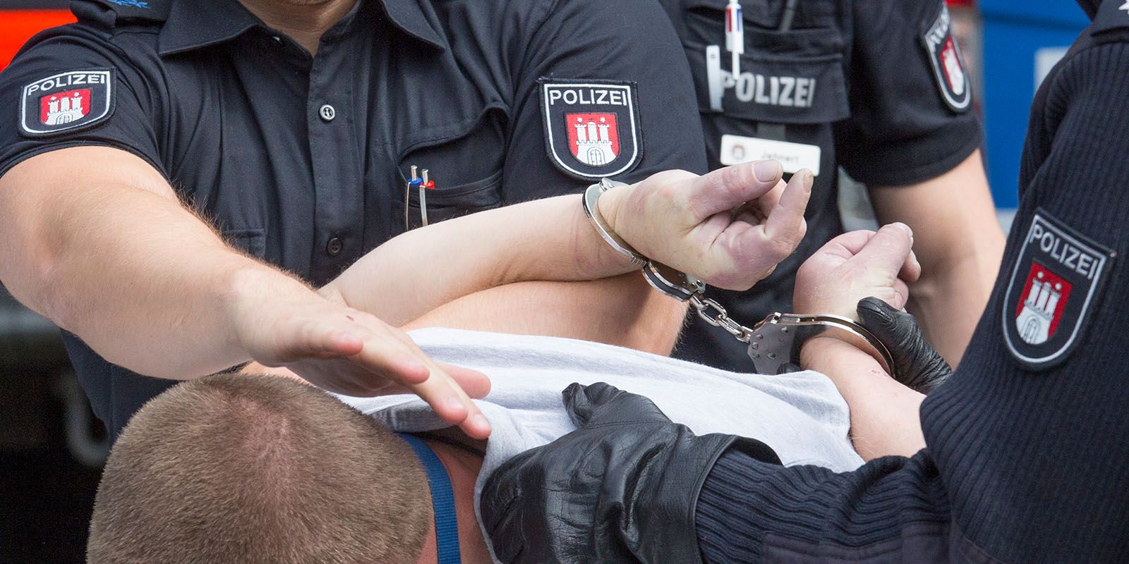 Eine Festnahme durch Harburger Polizisten. Foto: zv