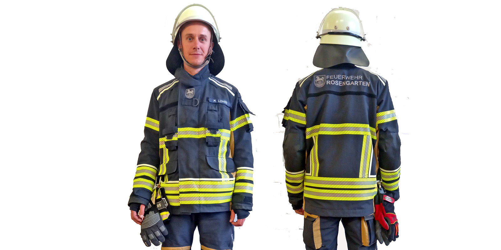 So sieht die neue Einsatzkleidung für Feuerwehrleute der Gemeinde Rosengarten aus. Foto: Feuerwehr