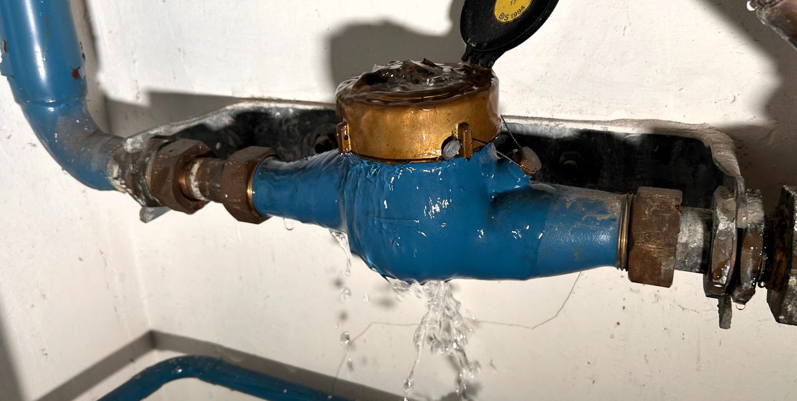 Nach zwei schweren Rohrbrüchen innerhalb weniger Stunden sind zwei SAGA-Hochhäuser am vergangenen Wochenende teilweise unbewohnbar geworden. Foto: Lenthe-Medien