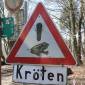 Straßensperrungen zum Krötenschutz in der Gemeinde Rosengarten
