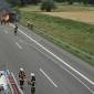Lkw mit Kaffeebohnen brennt auf der A1: Großeinsatz und Vollsperrung