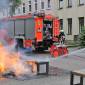 Feuer in Lagerraum der Schule Maretstraße: Hausmeister reagiert geistesgegenwärtig