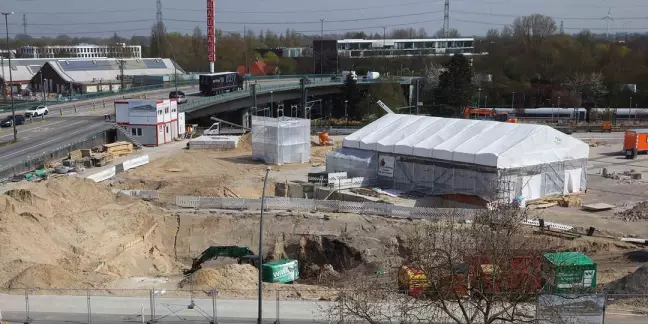 Die Baustelle am ZOB. Foto: Lenthe-Medien