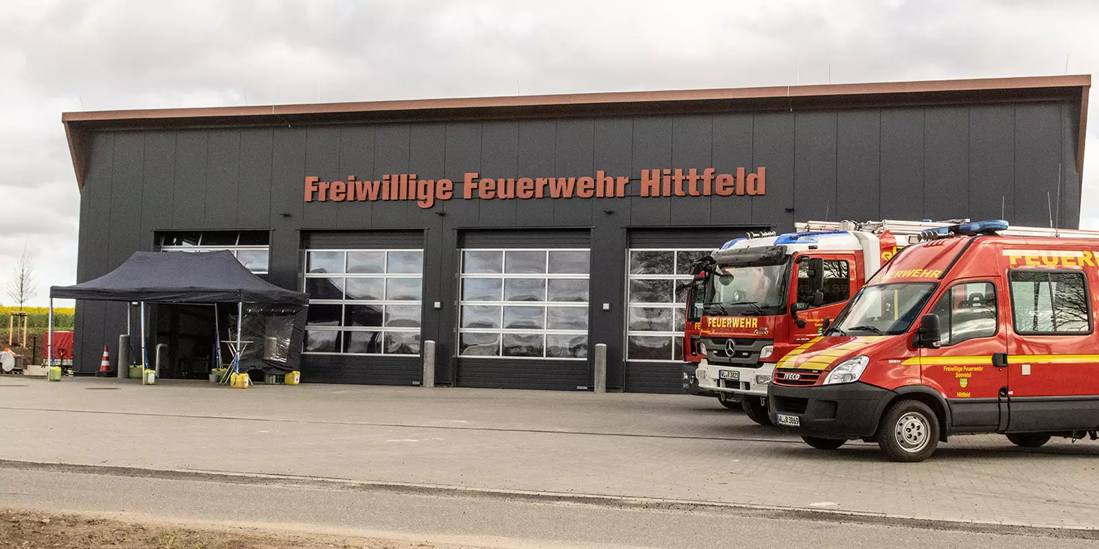 Das neue Feuerwehrhaus in Hittfeld. Foto: zv
