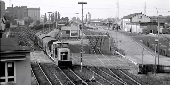 Der Güterbahnhof im Binnenhafen im Jahr 1984. Foto: Ullrich Huckfeldt