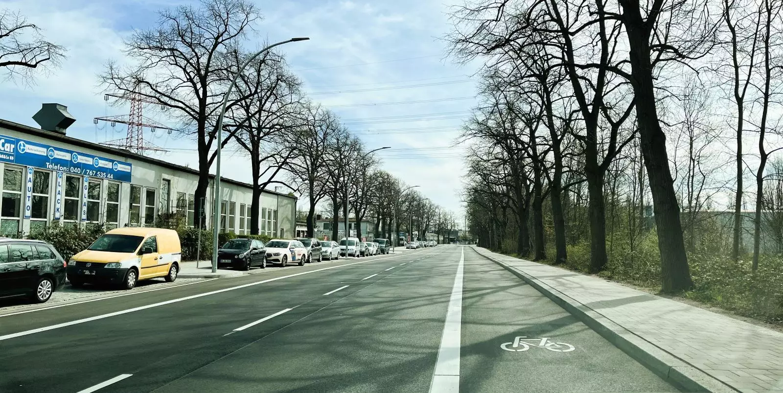 Die frisch ausgebaute Hannoversche Straße. Foto: Christian Bittcher