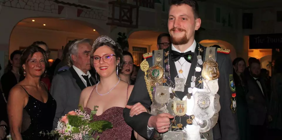 Schützenkönigs Jan Wolkenhauer „Der Phantasievolle“ und seiner Ehefrau Martina.