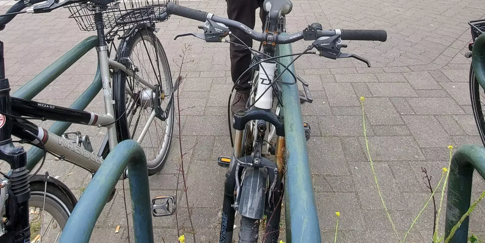 Auch dieses Fahrrad, das in Hittfeld an der Bushaltestelle vor der Kirche steht, wurde sehr lange nicht bewegt. Foto:  privat/Christina Dohrmann