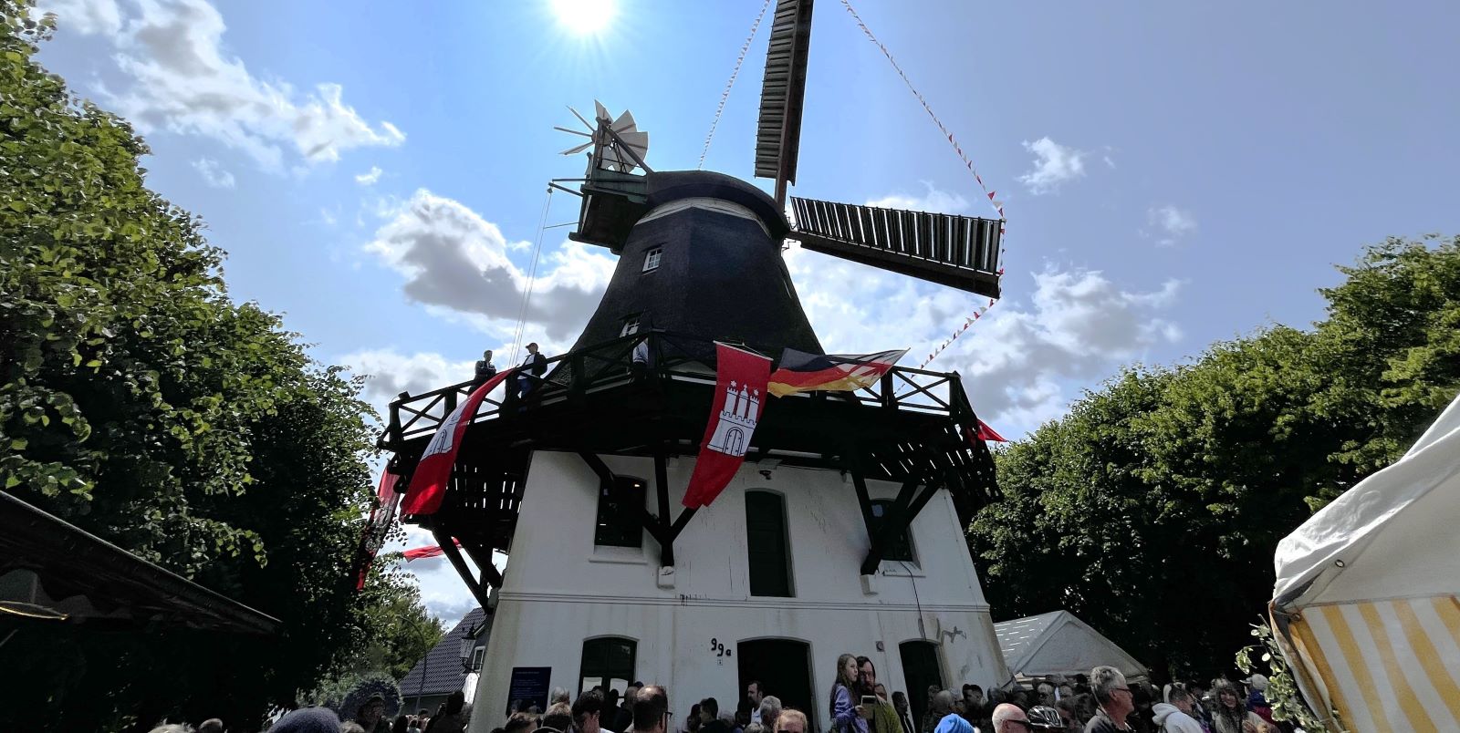 Die Windmühle Johanna in Wilhelmsburg. Foto: Christian Bittcher