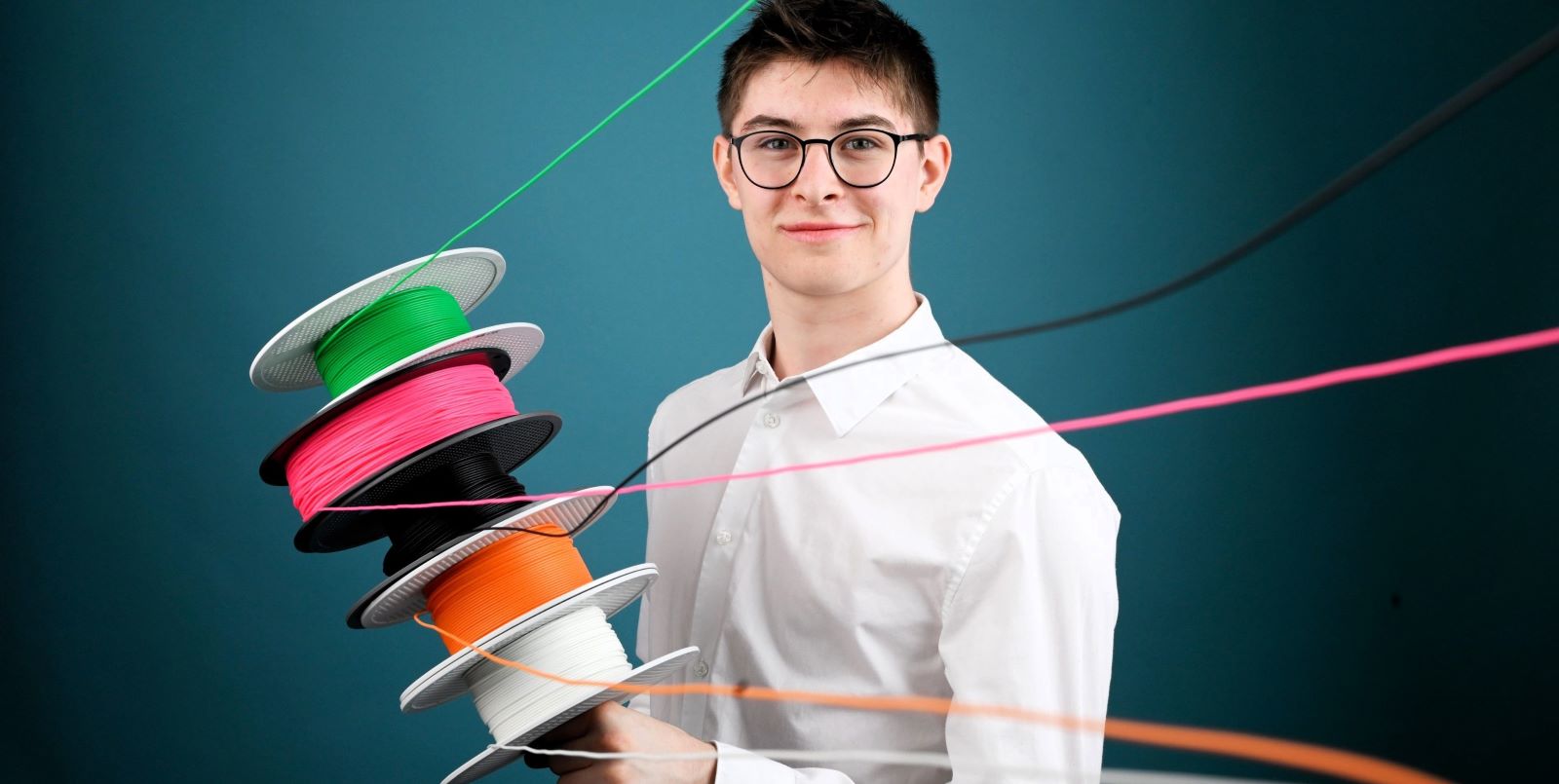 Götz Anft vom Gymnasium Am Kattenberge Buchholz (GAK), Bundessieger bei „Jugend forscht“ für sein innovatives 3-D-Druckverfahren. Foto: Stiftung Jugend forscht e.V.