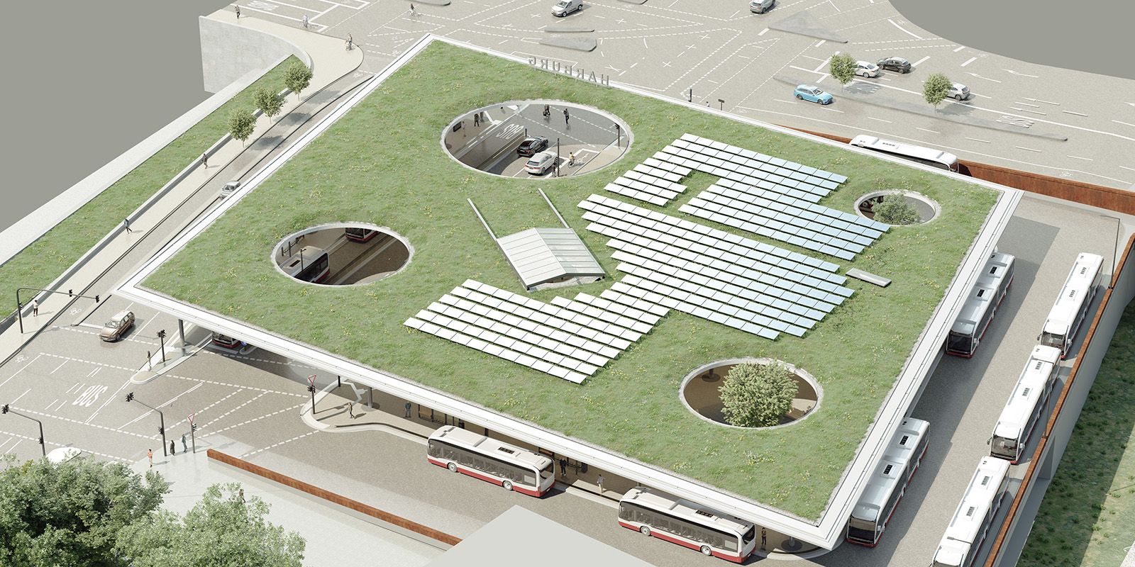 So soll der neue ZOB Harburg aussehen. Foto: pr