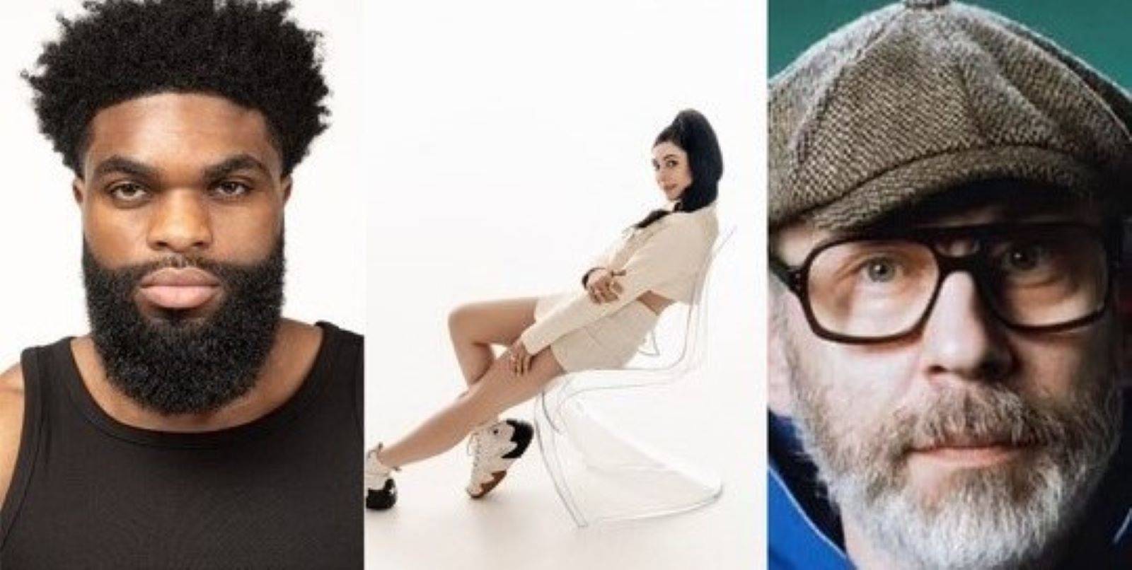 Sie sind zusammen mit weiteren Akteur:innen bei den Block Partys von OlympJA Hamburg live dabei (vlnr): YouTuber Terry Jackson, Musikerin Ayda Rastgoo und DJ Mad. Copyrights vlnr: Terry Jackson, Sandra Krafft, Jonas Krantz